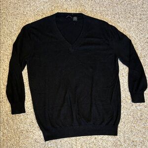 Women’s MODA International Large Black V-Neck Sweater EUC